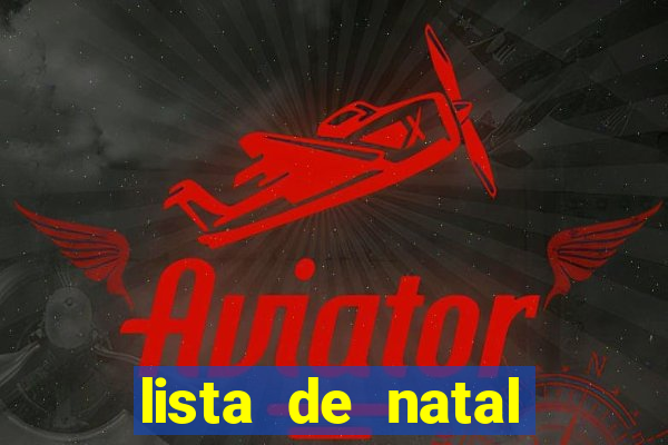 lista de natal para imprimir